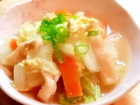 白菜煮浸しの卵とじ♡麺つゆで簡単&優しい味わい♡